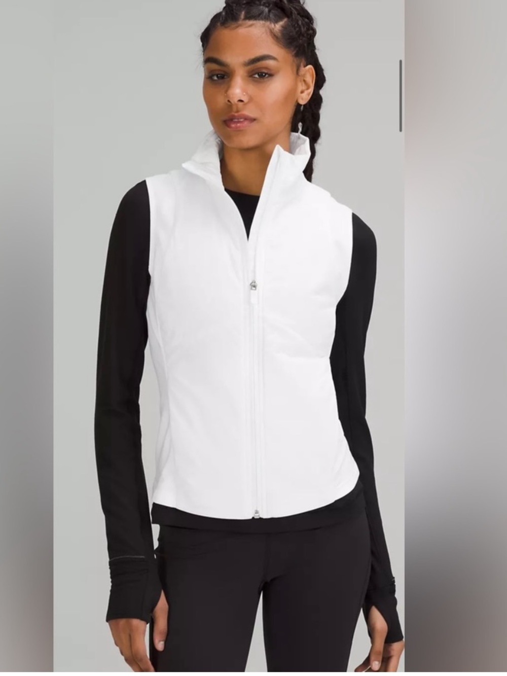 NWT  Lululemon Push Your Pace White Vest, Size 2, $138